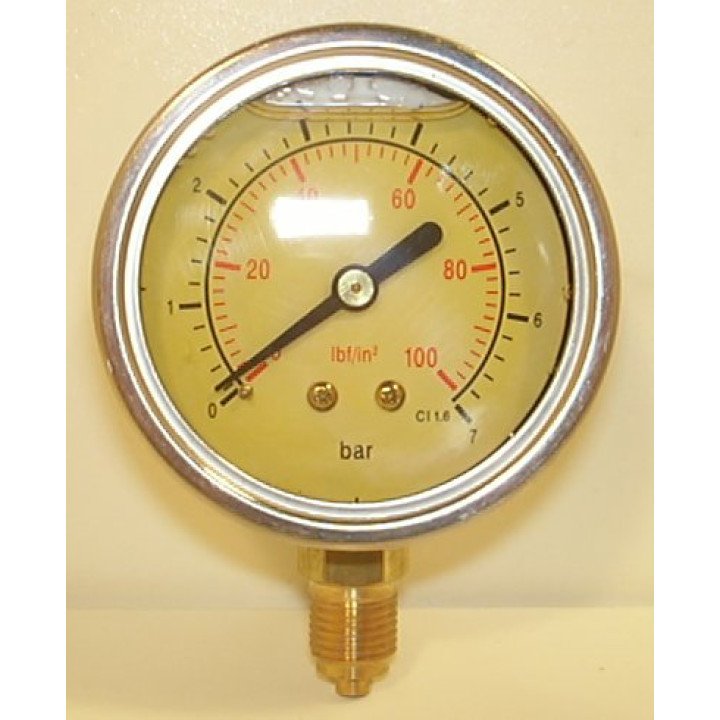 20 BAR 63mm STEM PRESS GAUGE