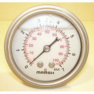 25/27 BAR 63mm PANEL PRESS GAUGE