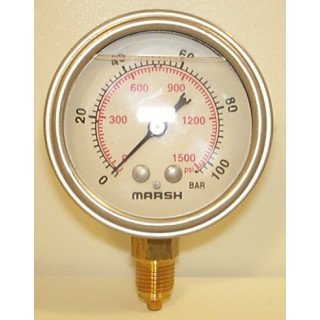 100 BAR 63mm STEM PRESS GAUGE