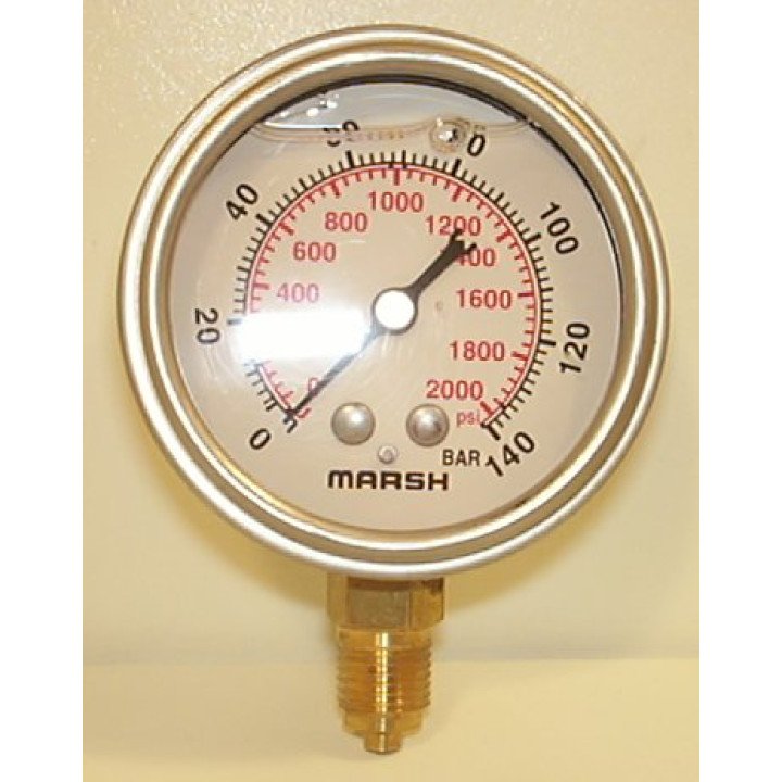 200 BAR 63mm STEM PRESS GAUGE