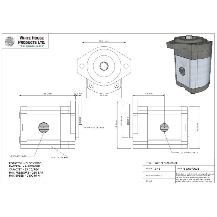 REPLACEMENT FOR WP09A1B230R20101832