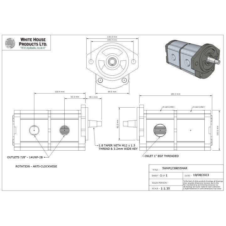 16CC + 16CC/REV MARSHALL TANDEM