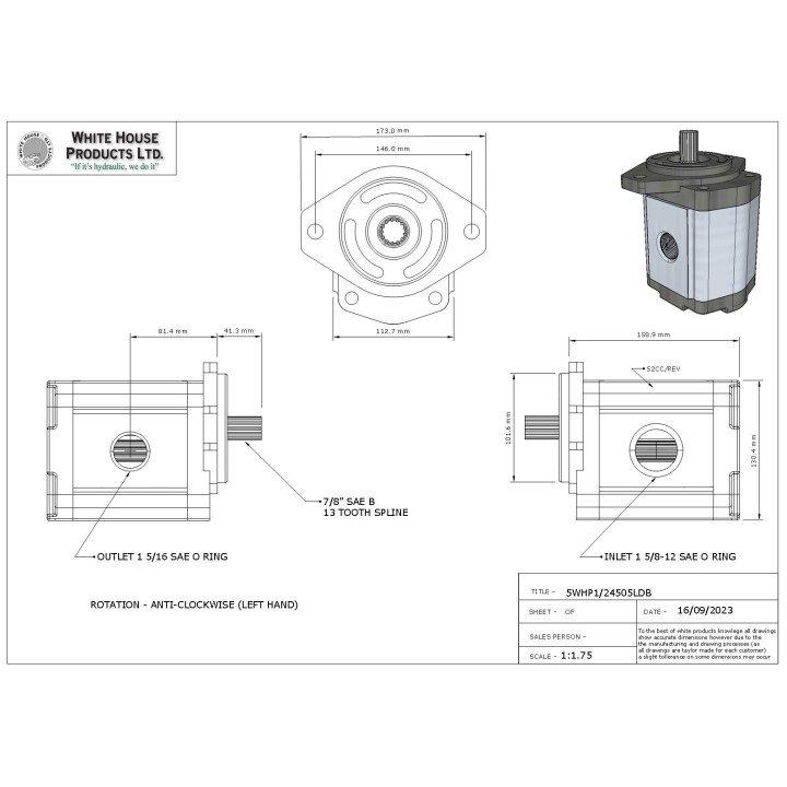 WHP REPLACEMENT TO CESSNA:24505LDB,