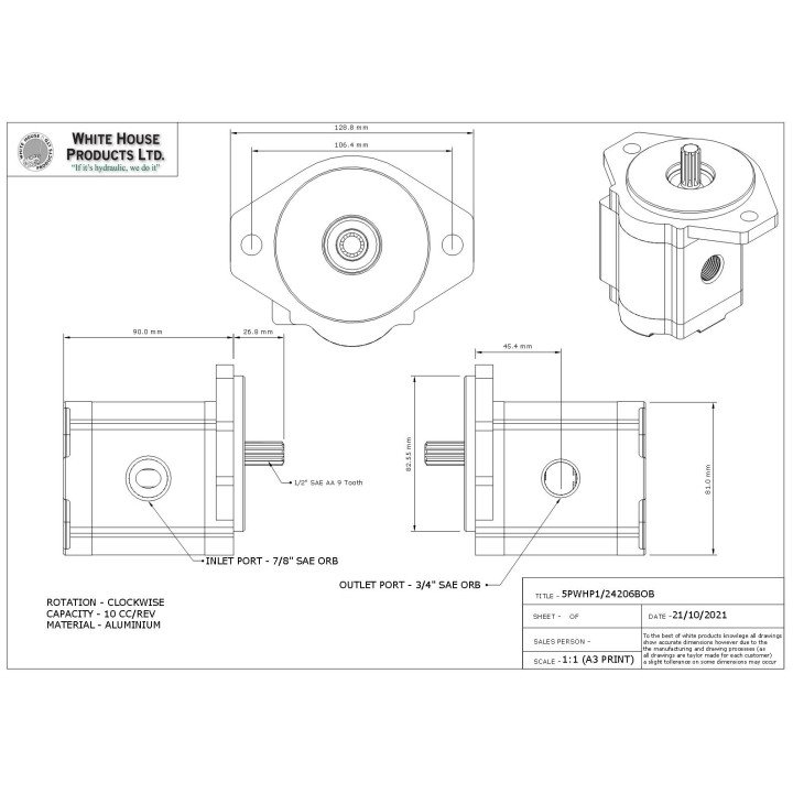 PARKER REPLACEMENT BUILD PUMP FOR