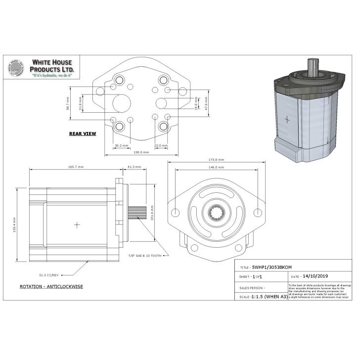 WHP EQUIVALENT FOR KOMATSU