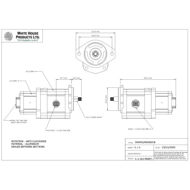 WHP REPLACEMENT FOR: A25/6.3L 32156