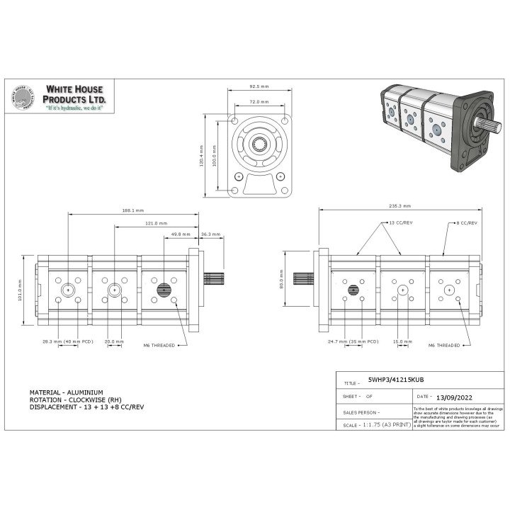 WHP BETA EQUIV TO ZEXEL 307012-8160